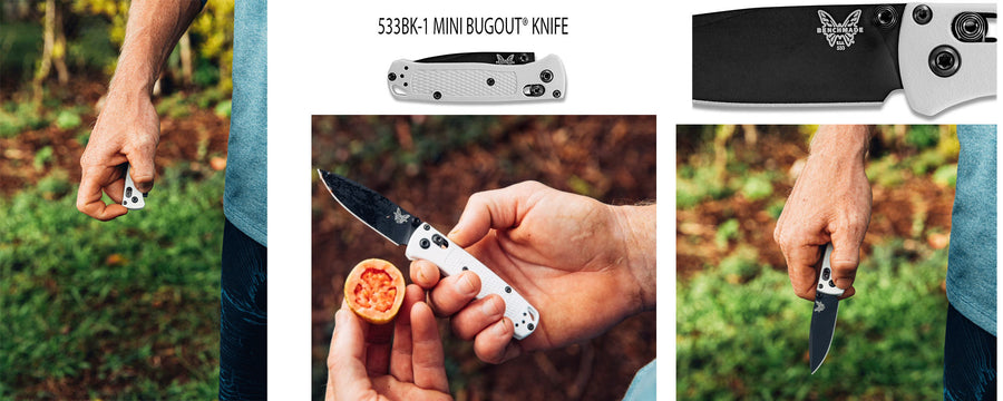 Shop Benchmade Knives at American EDC. Benchmade Mini Bugout Knife. Benchmade 533BK-1 Knife at American-edc.com