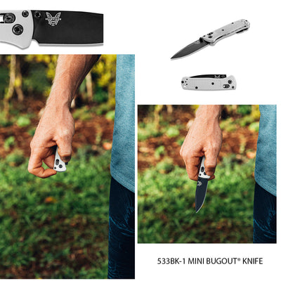 Bugout Mini Bugout Knife. Benchmade 533BK-1 KNIFE. Mark Healey's Mini Bugout Knife. Surfer knife