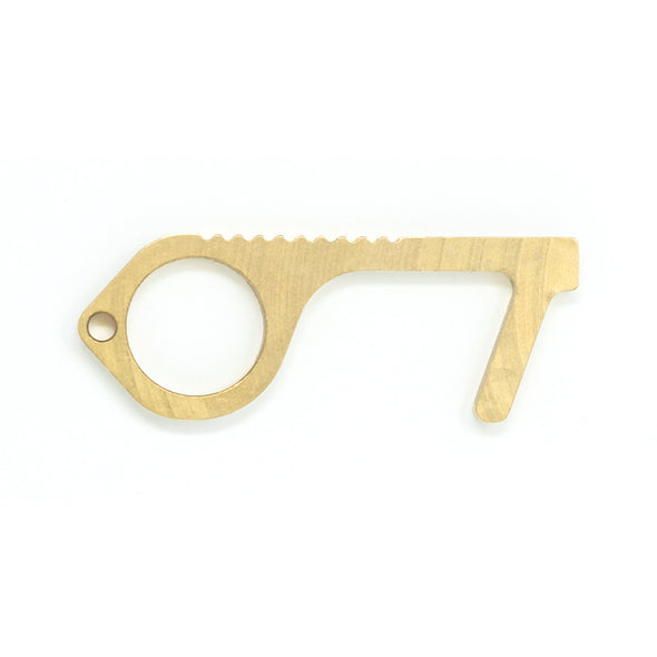 KeySmart CleanKey Brass Hand Tool-backside image-Safe Way to Avoid Contaminated Surfaces