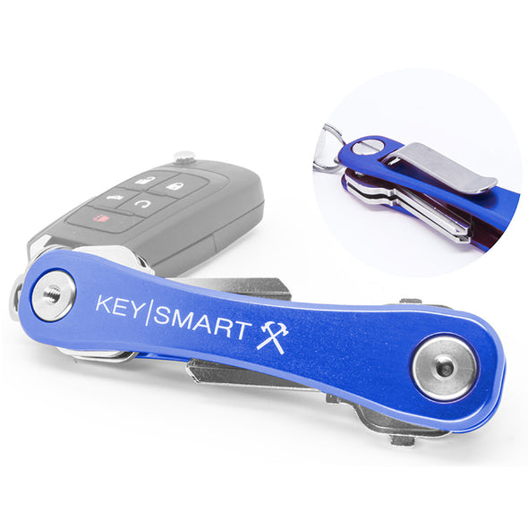 Blue KeySmart Key chain-Rugged-Key-holder-with-pocket-clip-KS607-BLU