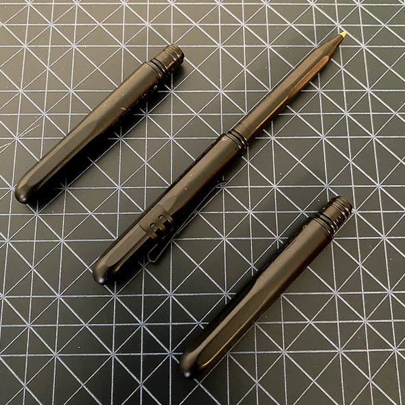 Pokka Pens, pack of 3 Blakk Pokka Pens. Waterproof EDC pen made in the USA! Lightweight, compact everyday carry pen-lifestyle-image.